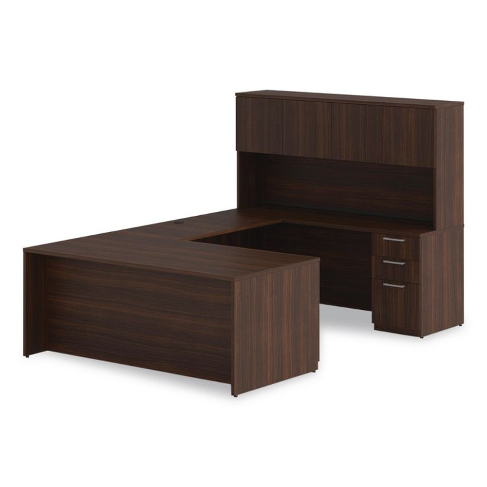 ALERA SVRSPC7224MY Alera Seville Series Credenza with Pedestal, Right Pedestal, 72w x 24d x 29h, Mahogany