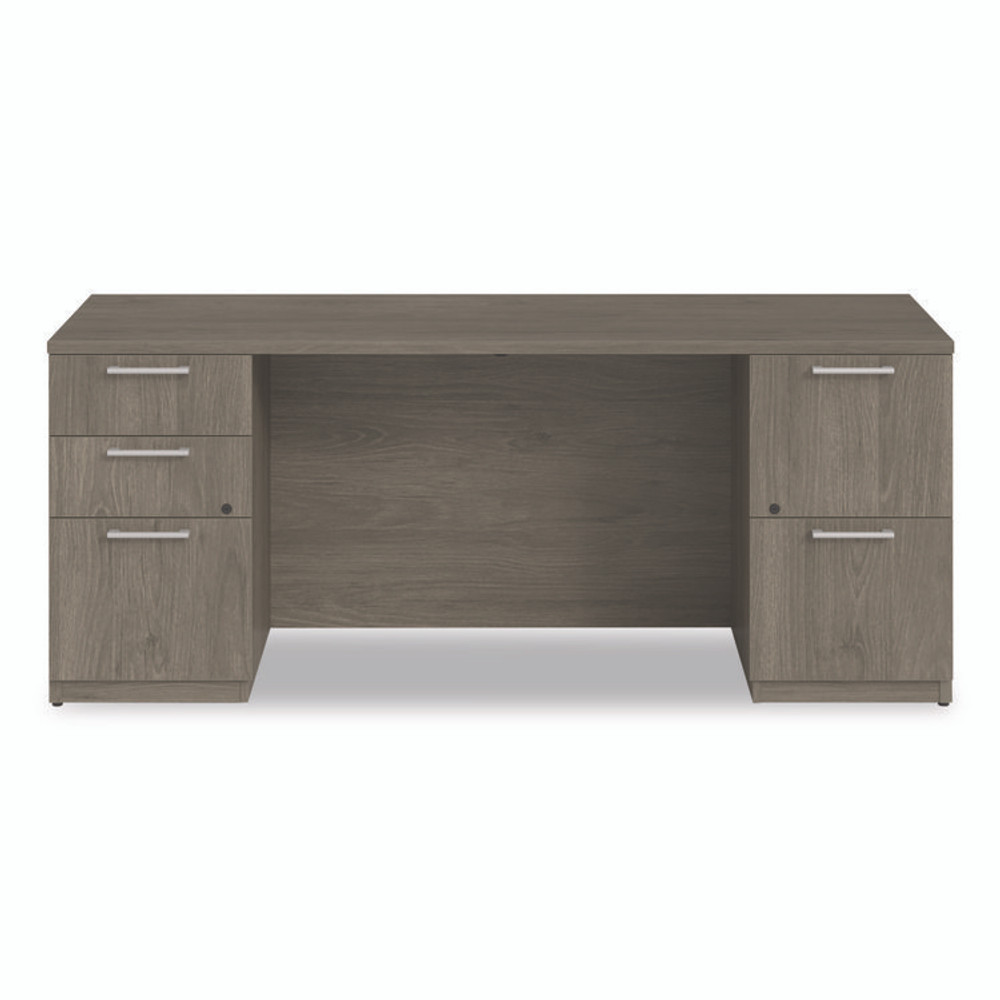 ALERA SVDPC7224WA Alera Seville Series Double Pedestal Credenza, 72w x 24d x 29h, Walnut