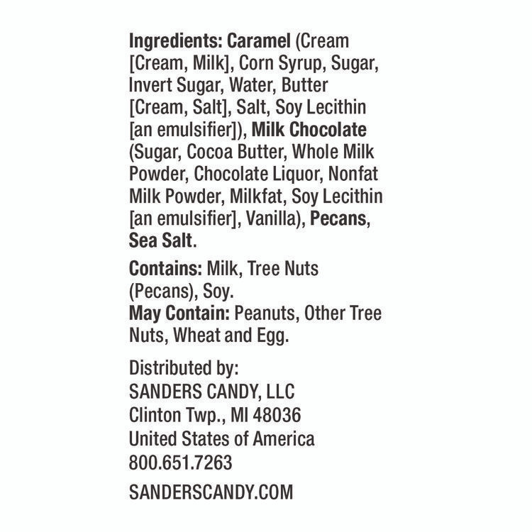 MORLEY CANDY MAKERS INC Sanders® MRY30971 Small Batch wonders Sea Salt Caramel Pecan Clusters, 18 oz Tub