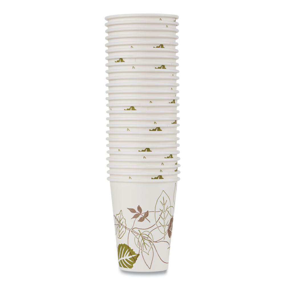 GEORGIA PACIFIC Dixie® 2342WSPK Pathways Paper Hot Cups, 12 oz, White/Brown, 25/Pack
