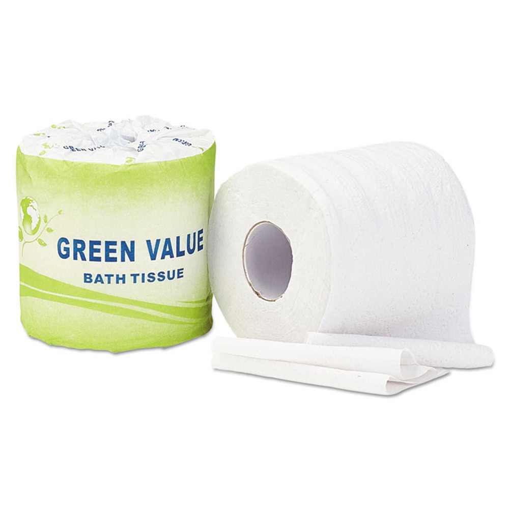 GEN TP002 Standard Bath Tissue, Septic Safe, 2-Ply, White, 420 Sheets/Roll, 96 Rolls/Carton
