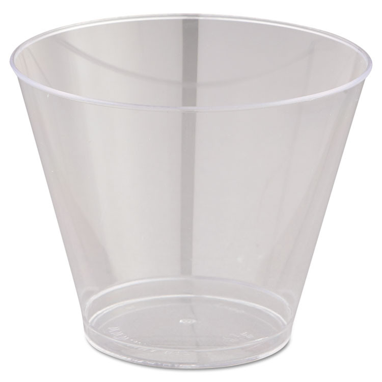WNA, INC. T9S Comet Smooth Wall Tumblers, Squat, 9 oz, Plastic, Clear, 25/Pack, 20 Packs/Carton