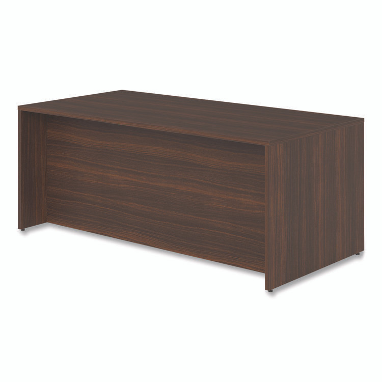 ALERA SVSPL7236MY Alera Seville Series Single Pedestal Desk, Left Pedestal, 72" x 36" x 29", Mahogany