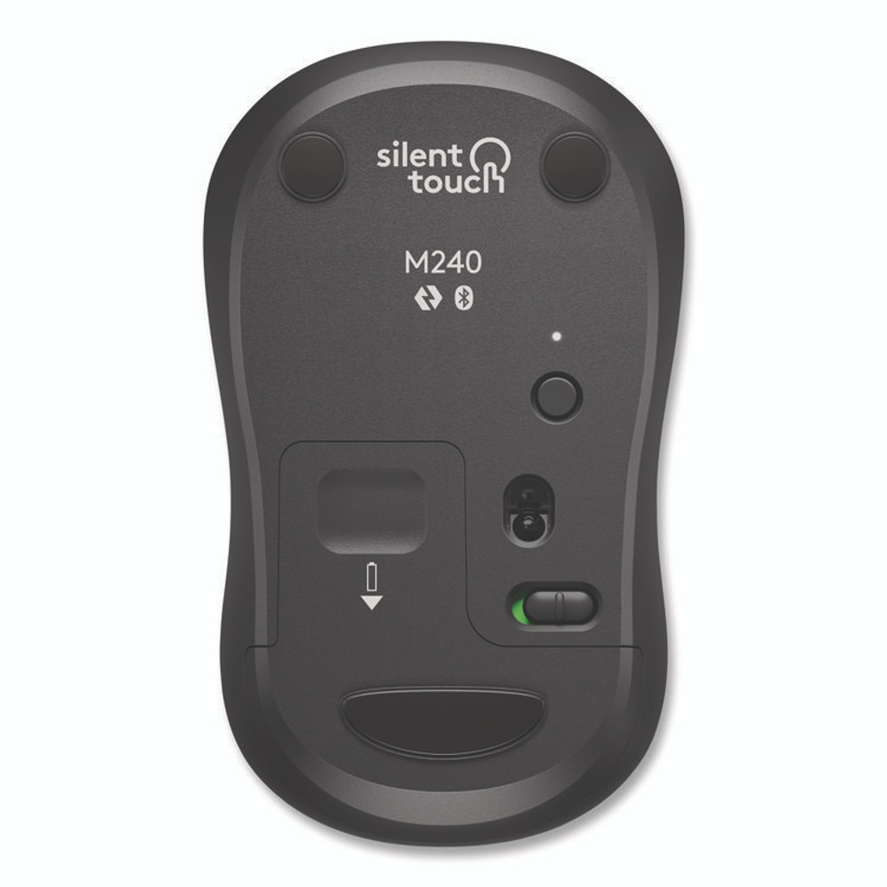 LOGITECH, INC. 910007113 M240 Silent Bluetooth Mouse, 33 ft Wireless Range, Left/Right Hand Use, Graphite