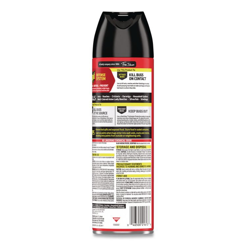 SC JOHNSON Raid® 366000EA Ant and Roach Killer, 17.5 oz Aerosol Spray, Outdoor Fresh