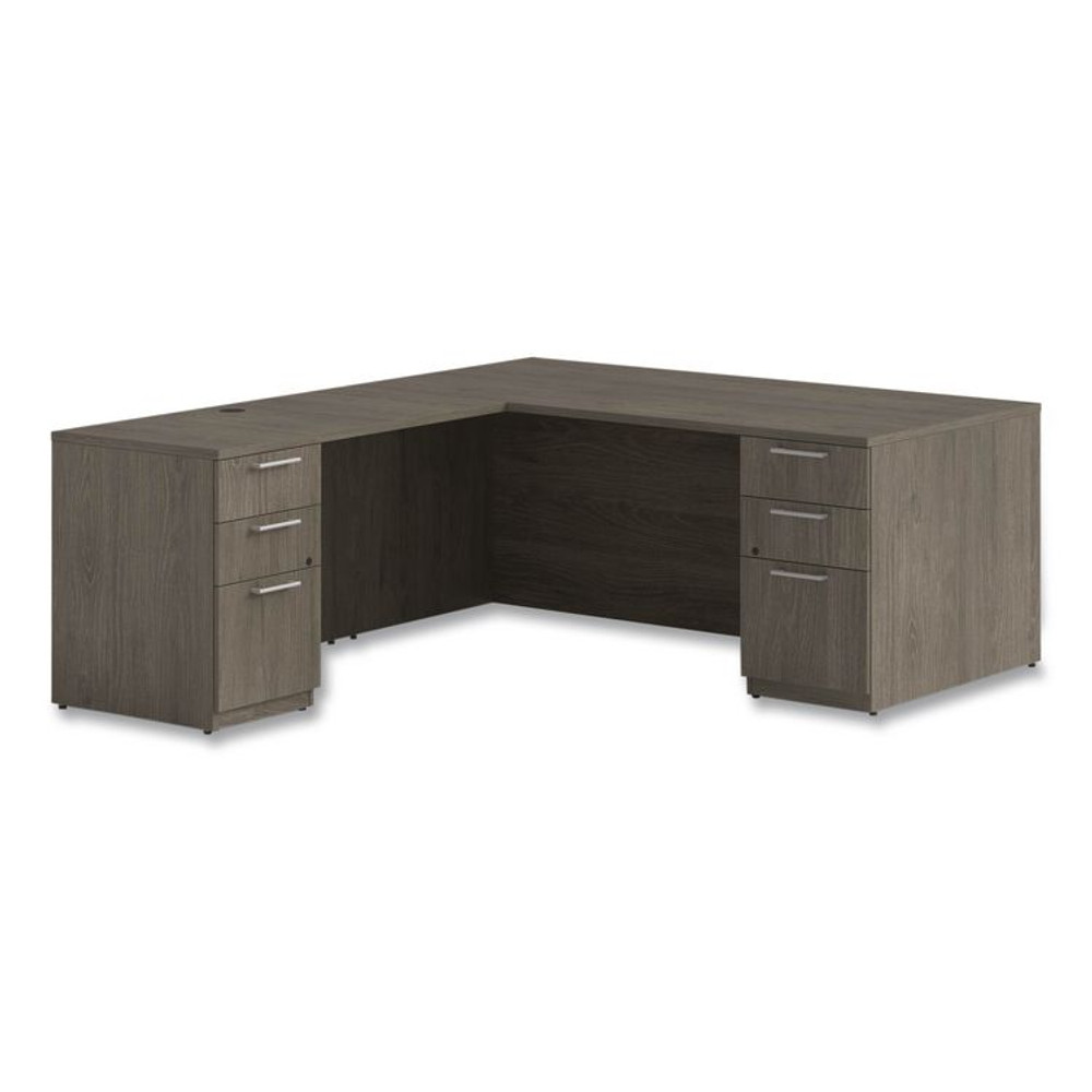 ALERA SVRLP4824WA Alera Seville Series Desk Return with Pedestal, Left, 48" x 24" x 29", Walnut