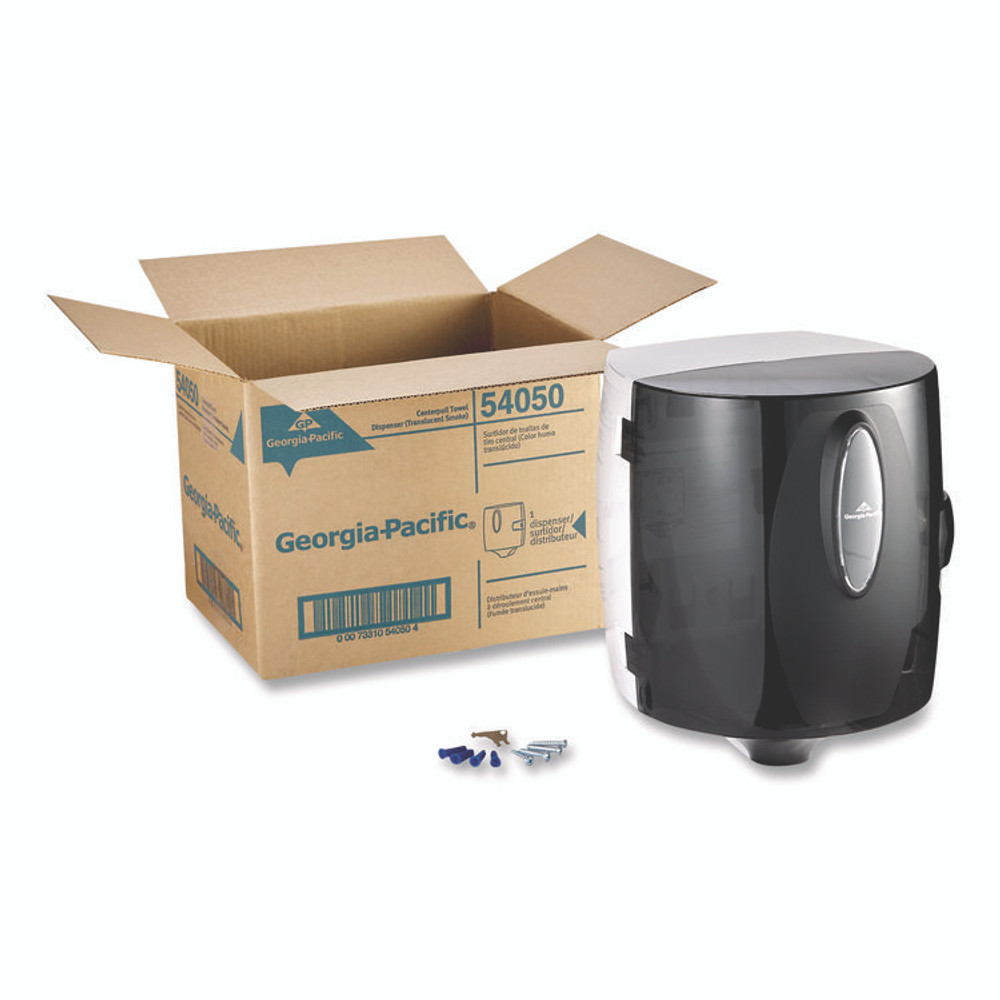 GEORGIA PACIFIC Professional 540-50 Center-Pull Paper Towel Dispenser, 9.9 x 10 x 10.5, Translucent Smoke