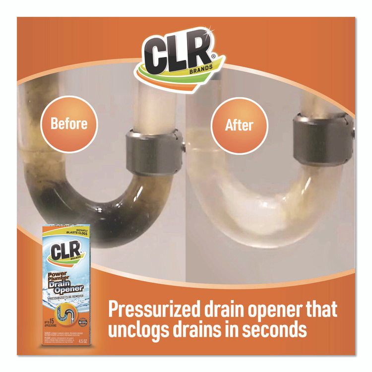 JELMAR, LLC CLR® PP6 Power Plumber Drain Opener, 4.5 oz Aerosol Spray, 6/Carton