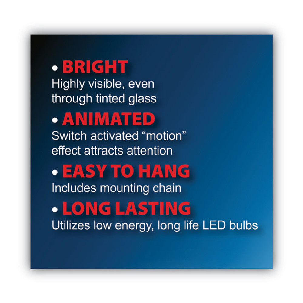 CONSOLIDATED STAMP COSCO 098099 LED OPEN Sign, 10.5 x 20.13, Red and Blue Graphics