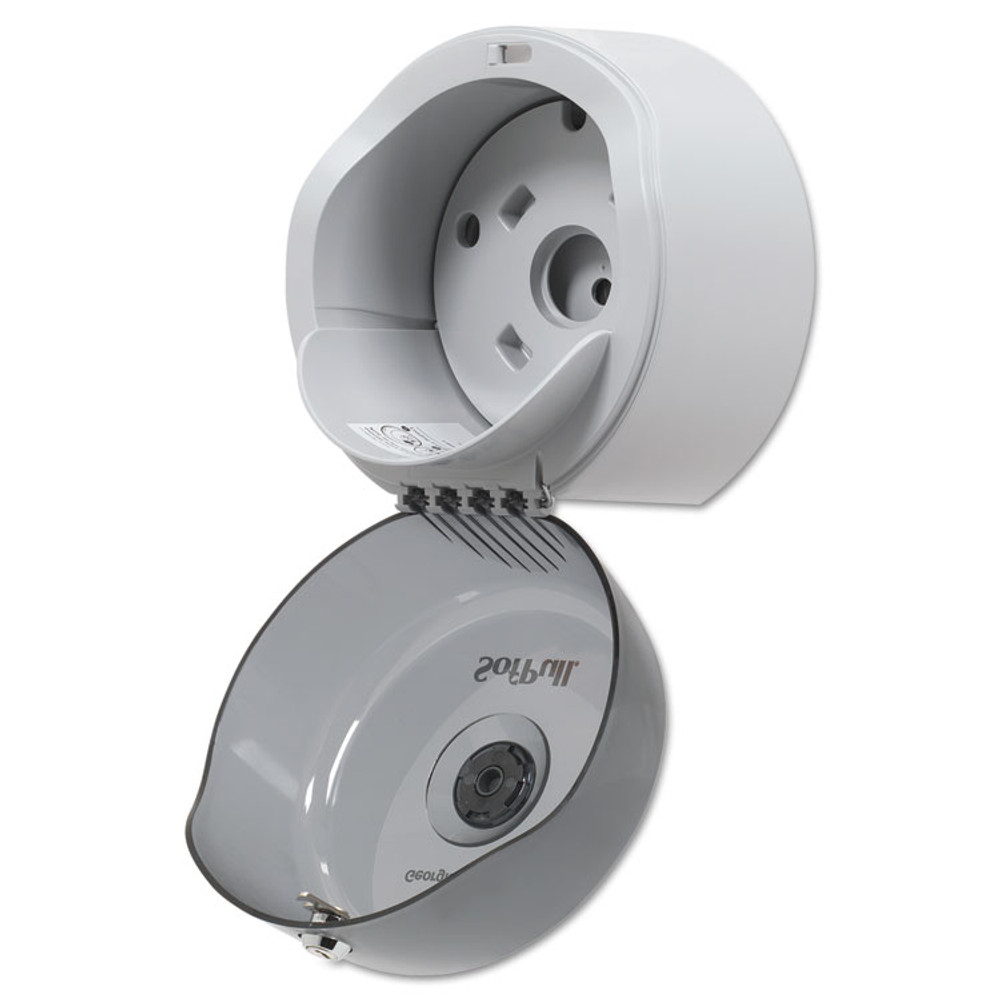 GEORGIA PACIFIC Professional 56513 SofPull Mini Center-Pull Single-Roll Bath Tissue Dispenser, 8.75 x 7 x 9, Smoke