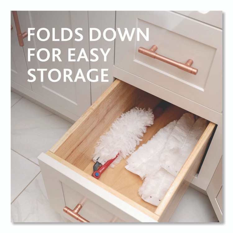 FREUDENBERG HOUSEHOLD PRODUCTS O-Cedar® 172170PK Flex and Catch Duster Heavy-Duty Refills, Polyester, White, 10/Pack