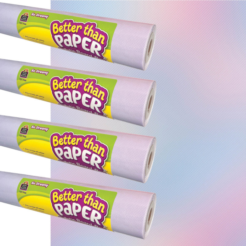 TEACHER CREATED RESOURCES Teacher Created Resources® Better Than Paper® Bulletin Board Roll, 4' x 12', So Dreamy, 4-Pack