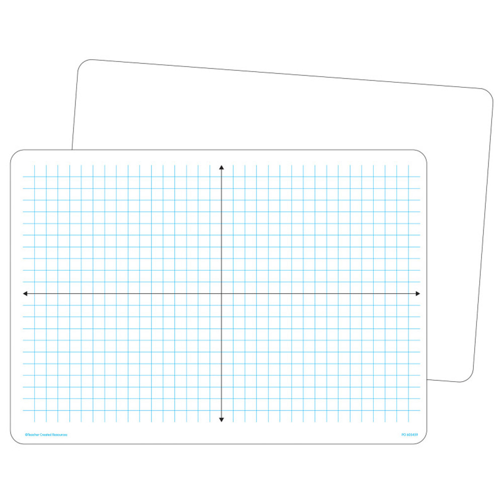 TEACHER CREATED RESOURCES Teacher Created Resources® Double-Sided Coordinate Plane Dry Erase Boards, Pack of 10