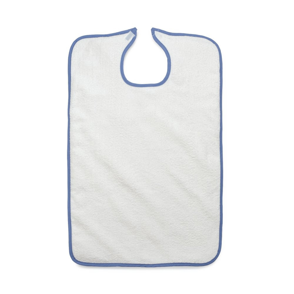 MEDLINE INDUSTRIES, INC. MDTAB3B33WHI Medline Terry Cloth Clothing Protectors, 21in x 33in, White, Pack Of 12