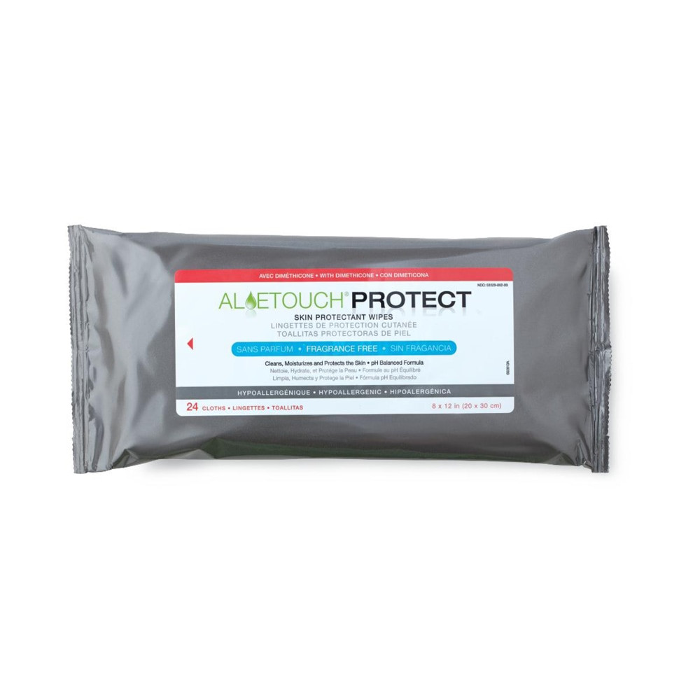 MEDLINE INDUSTRIES, INC. MSC095223 Medline Aloetouch PROTECT Dimethicone Skin Protectant Wipes, 3 Wipes Per Pack, Case Of 72 Packs