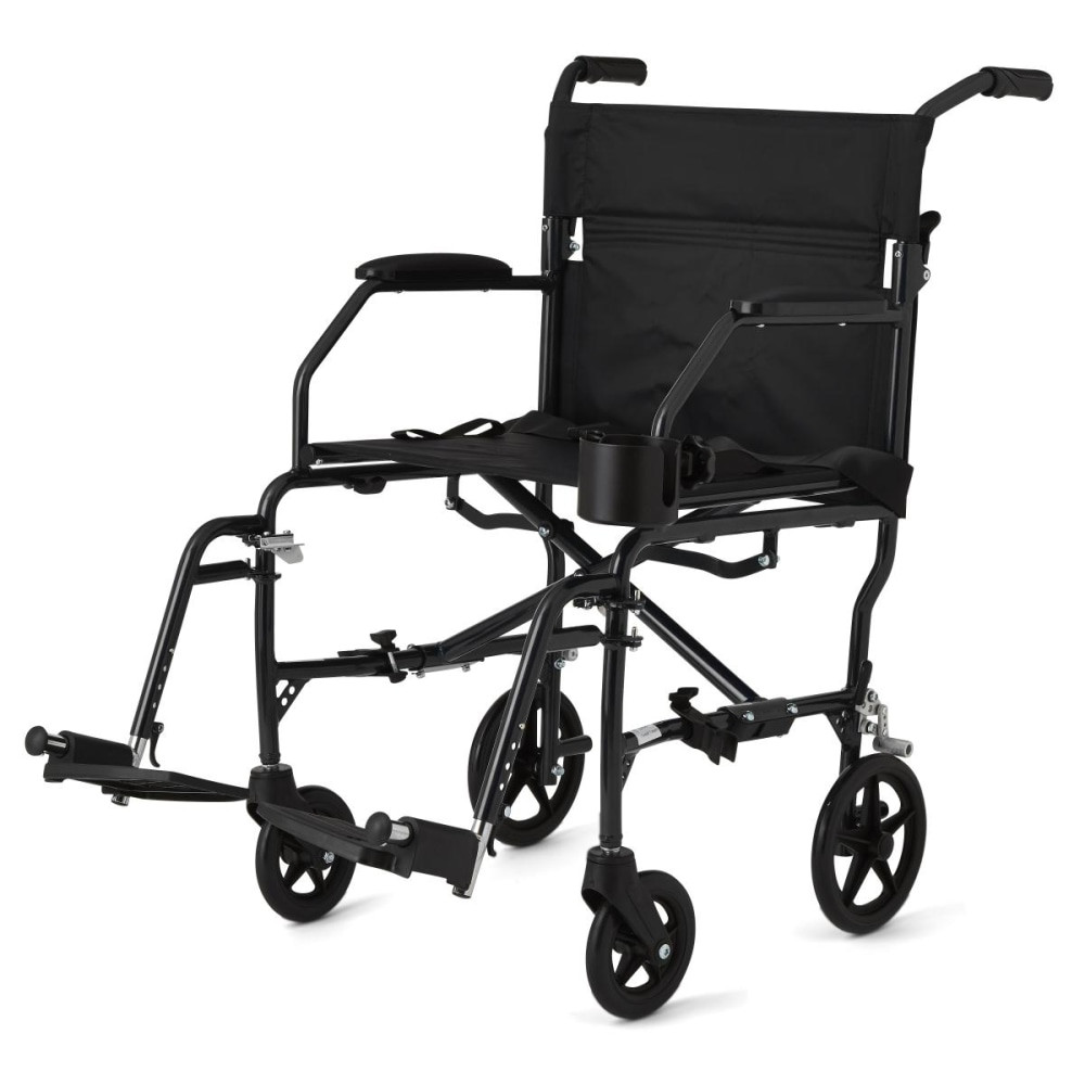 MEDLINE INDUSTRIES, INC. MDS808200F3BK Medline Ultralight Transport Chair, Black