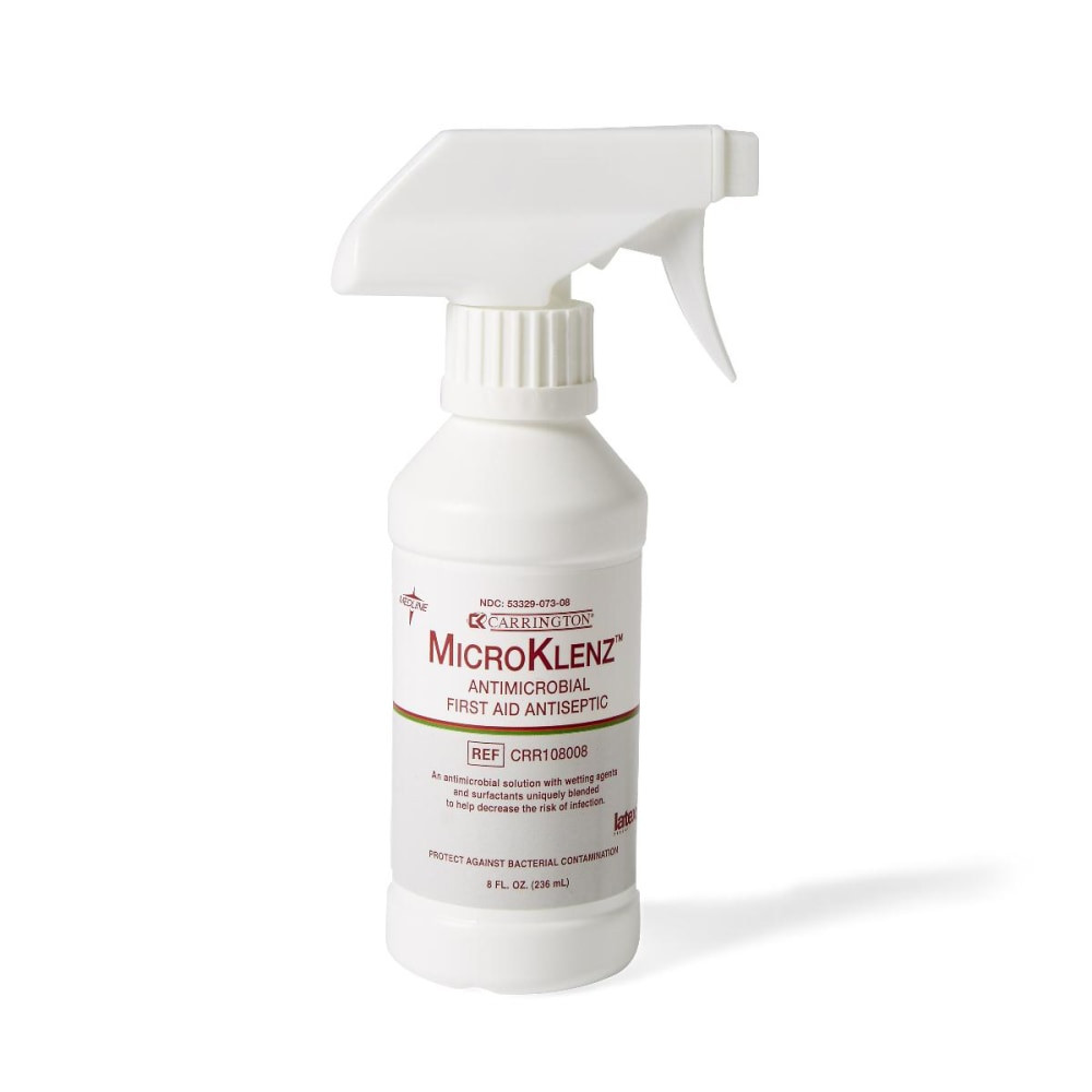 MEDLINE INDUSTRIES, INC. CRR108008 Medline MicroKlenz Antimicrobial Wound Cleanser Spray, 8 Oz, Pack Of 6