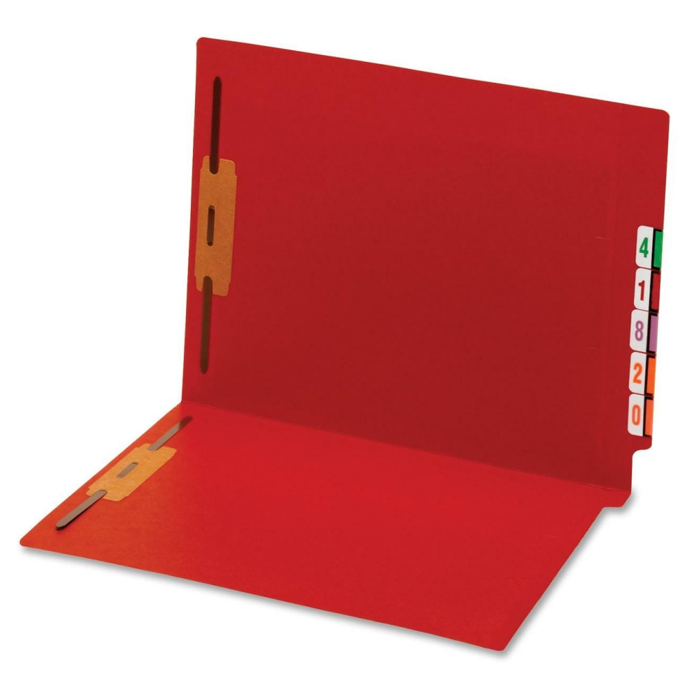 GLOBE WEIS 45640P Globe-Weis Shelf-Master Letter Classification Folder - 8 1/2in x 11in - 3/4in Expansion - 2 Fastener(s) - 2in for Folder - Red - 0% Recycled - 50 / Box
