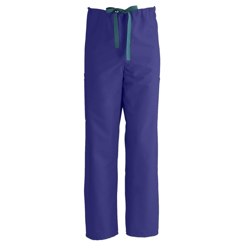 MEDLINE INDUSTRIES, INC. 950JPPXS-CM Medline ComfortEase Unisex Regular Non-Reversible Drawstring Cargo Scrub Pants, XS, Purple