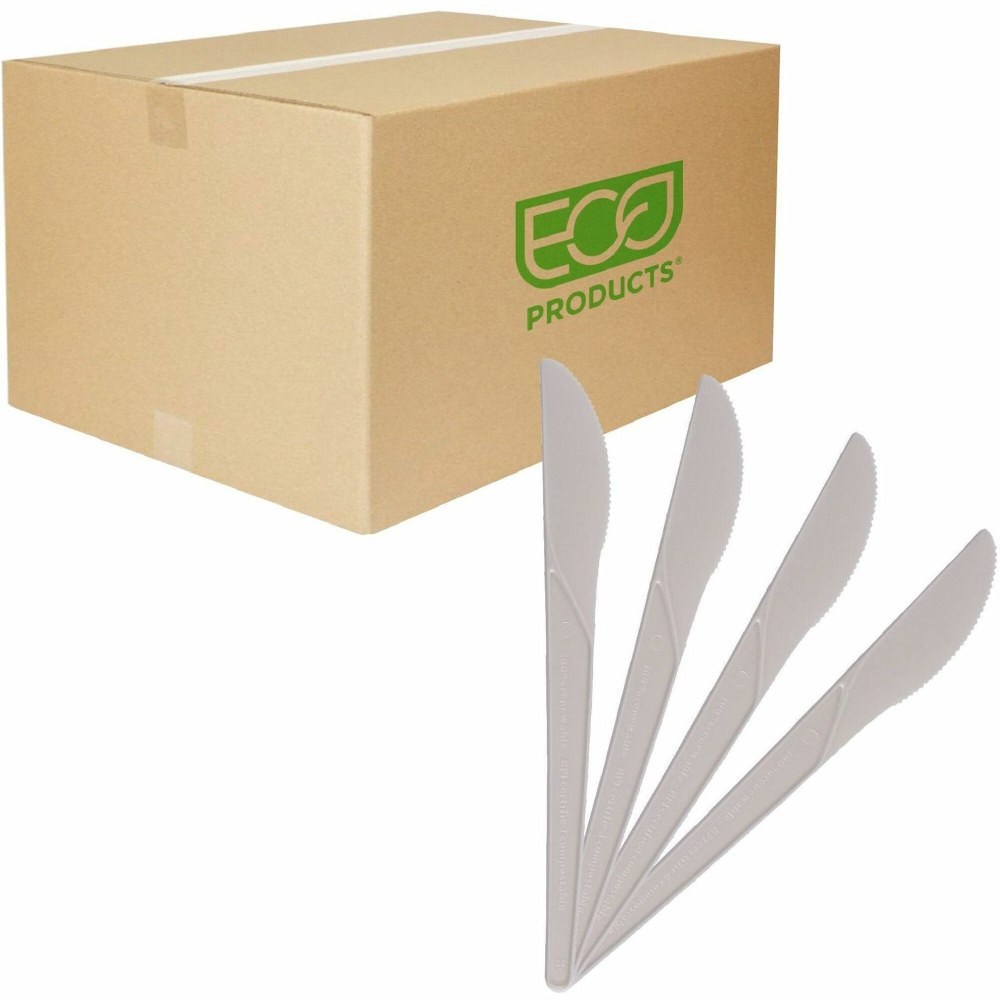 WADDINGTON NORTH AMERICA INC. EP-SO11 Eco-Products 6in Plantware High-heat Knives - Knife - White - 1000 / Carton