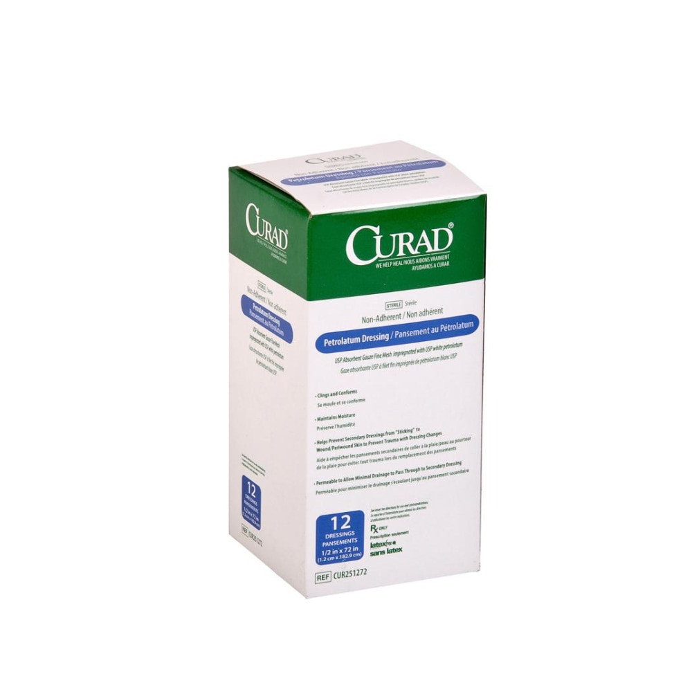 MEDLINE INDUSTRIES, INC. CUR251272 CURAD Sterile Petrolatum Gauze, 1/2in x 72in, Case Of 72