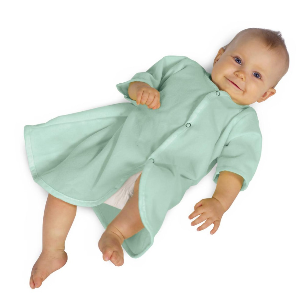MEDLINE INDUSTRIES, INC. MDT01144PRE Medline Infant IV Gowns, Infant/Premature, Plastic Snaps, Green, Pack Of 12