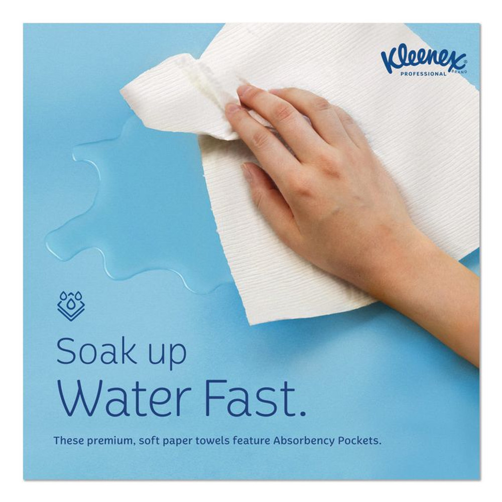 KIMBERLY-CLARK PROFESSIONAL Kleenex® 01500 C-Fold Paper Towels, 1 Ply, 10.13 x 13.15, White, 150/Pack, 16 Packs/Carton