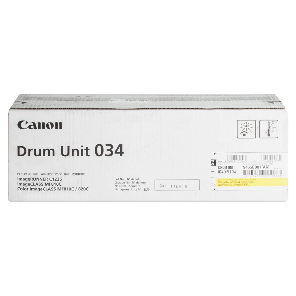 CANON USA, INC. 9455B001AA Canon 034 Yellow Drum Unit, 9455B001