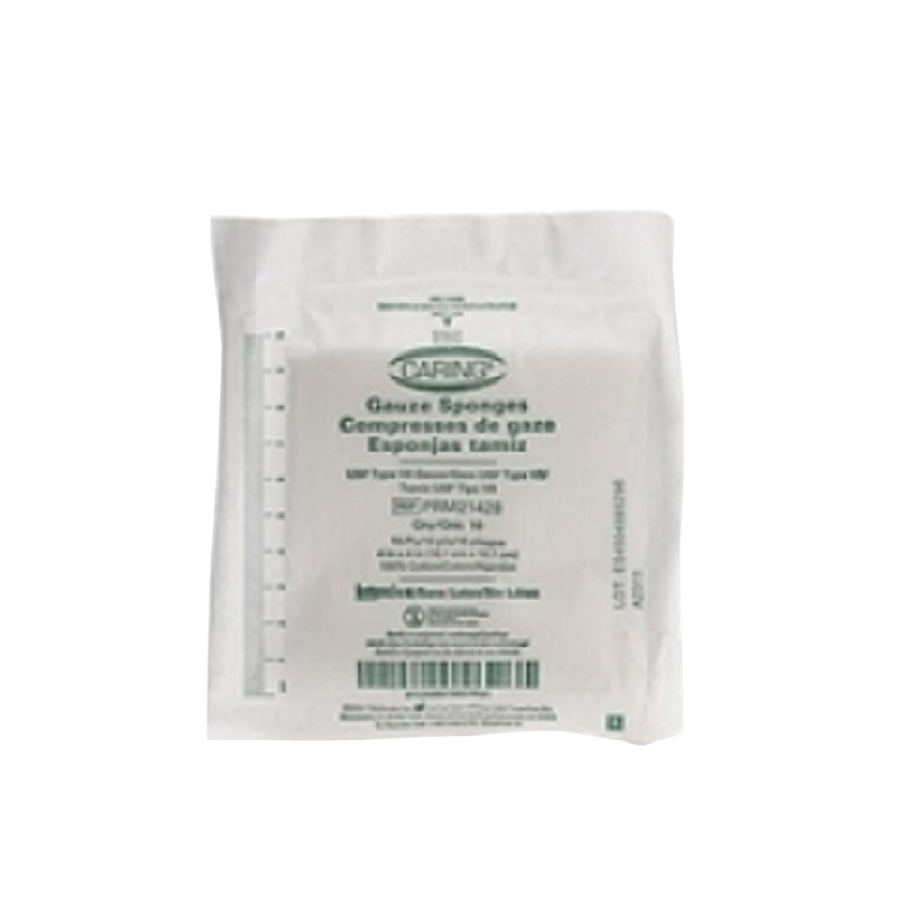 MEDLINE INDUSTRIES, INC. PRM21428 Medline Caring Sterile Woven Gauze Sponges, 16-Ply, 4in x 4in, Case Of 128