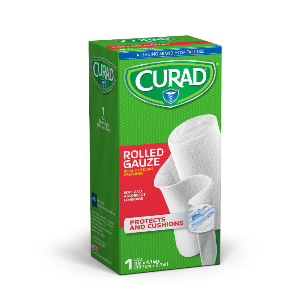MEDLINE INDUSTRIES, INC. CUR48144RB CURAD Prosorb Rolled Gauze, 4in x 90in, White, Case Of 24 Boxes