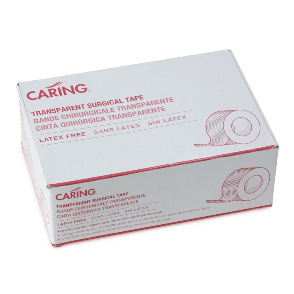 MEDLINE INDUSTRIES, INC. PRM260201H Medline Caring Adhesive Tape, 1in x 10 Yd., Transparent, Pack Of 12
