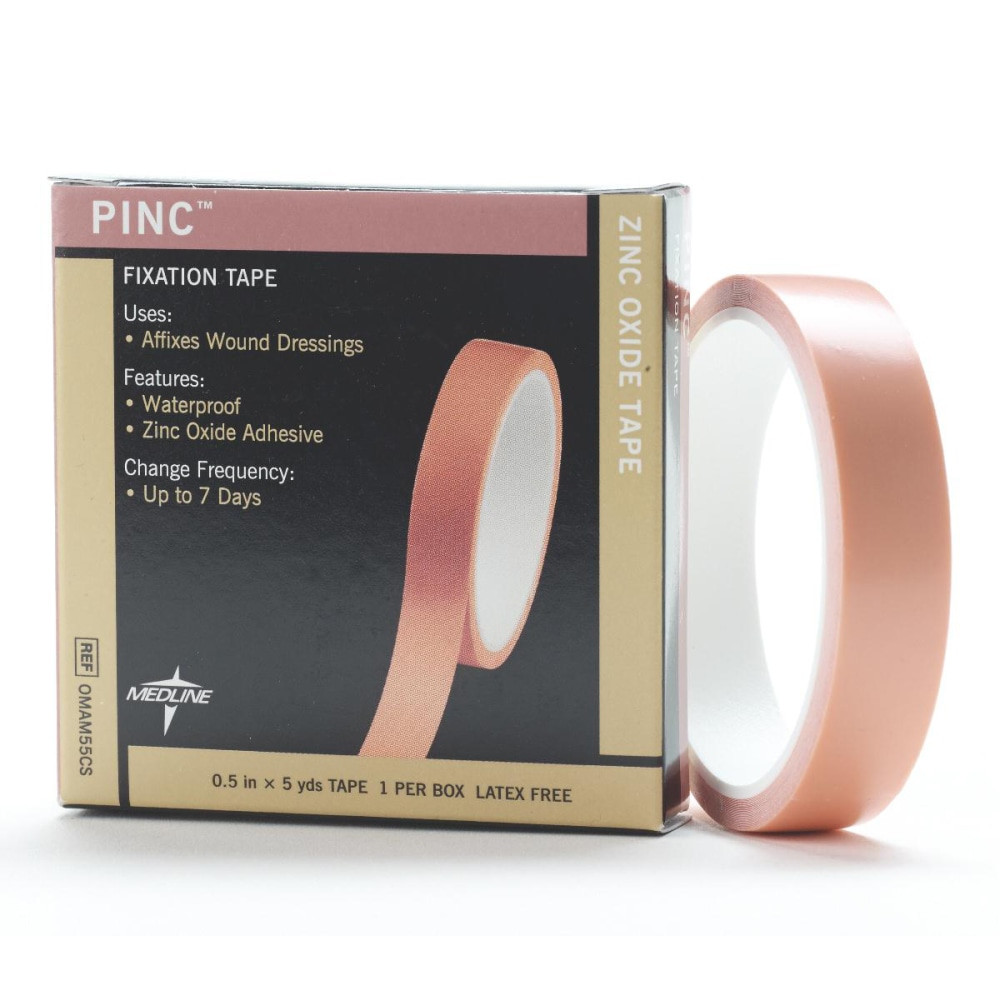 MEDLINE INDUSTRIES, INC. OMAM55CS Medline Pinc Zinc-Oxide Adhesive Tape, 0.2in x 5 Yd., Pink