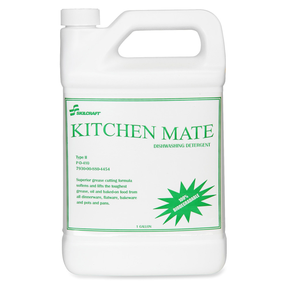 NATIONAL INDUSTRIES FOR THE BLIND 7930008804454 SKILCRAFT Kitchen Mate Dishwashing Detergent, 128 Oz Bottle, Case Of 6 (AbilityOne 7930-00-880-4454)