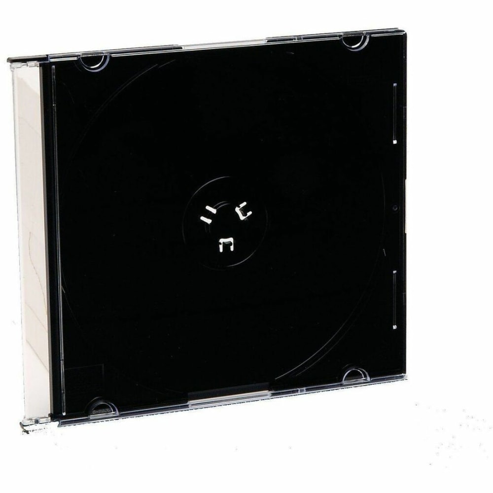 VERBATIM AMERICAS LLC 94868 Verbatim CD & DVD Slim Jewel Cases, Black, Pack Of 200