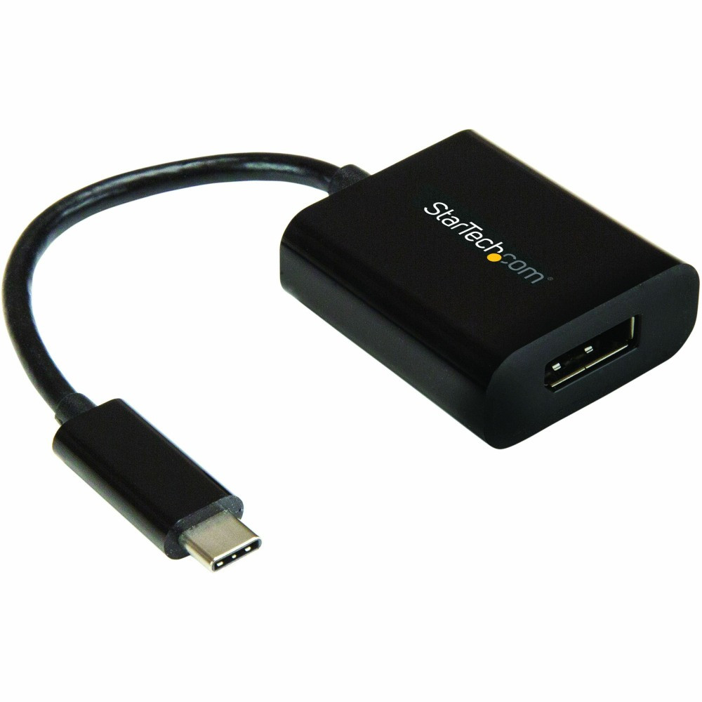 PORTABLE DESIGN: Compact & lightweight USB-C to DisplayPort video converter (male/female) fits perfectly in your laptop bag & is ideal for on-the-go use when traveling between office and home office  WIDE COMPATIBILITY: Dell XPS, Precision & Latitude, Lenovo ThinkPad X1 Carbon & Extreme, Surface Laptop 3, Pro 7 & Book 2/3, Apple MacBook Pro, TB3 MacBook Air, HP EliteBook, Spectre & ZBook, Chromebooks  DISPLAY COMPATIBILITY: External video adapter tested for peak performance at 8K 30Hz on a range of DP monitors incl. brands like Dell UltraSharp, Samsung, Asus ProArt, Acer & LG; Backward compatible w/ 4K & 1080p  EASY TO USE: USB C to DP adapter dongle supports driverless plug & play setup and is compatible with macOS, Windows 10, Ubuntu, Chrome OS; Works w/any USB Type-C (DisplayPort over USB-C) or TB3 device  HIGH PERFORMANCE: USB-C to DisplayPort adapter (DP 1.4/DP Alt Mode/HBR2/DSC/32.4Gbps) connects a single DP display supporting 8K 30Hz UHD (7680x4320) |7.1ch Audio | HDCP 2.2/1.4 | Thunderbolt 3 Compatible