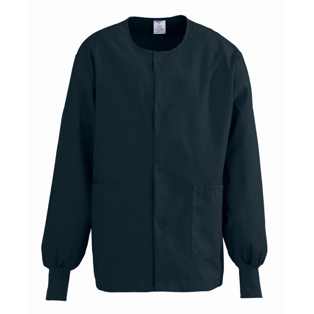 MEDLINE INDUSTRIES, INC. 8832DKWXS Medline ComfortEase Unisex Warm-Up Scrub Jacket, XS, Black