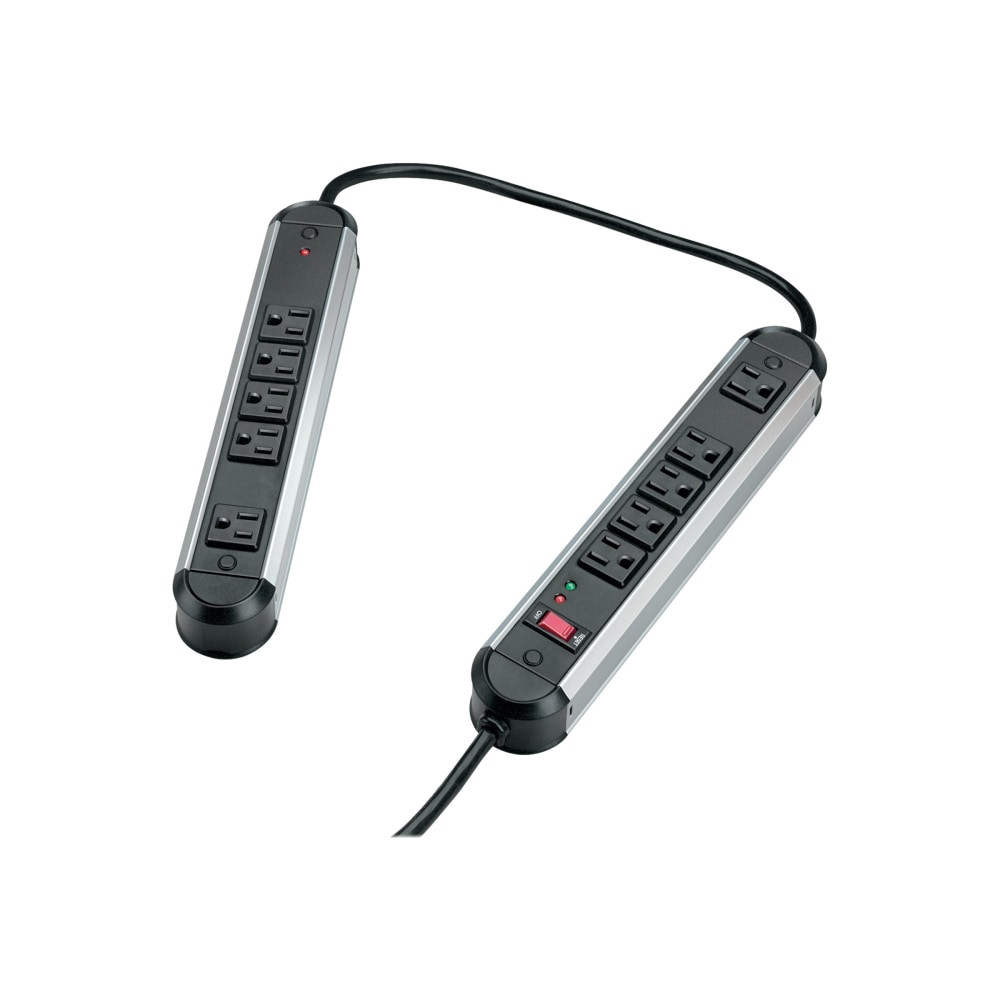FELLOWES INC. 99082 Fellowes Ten-Outlet Metal Split Surge Protector