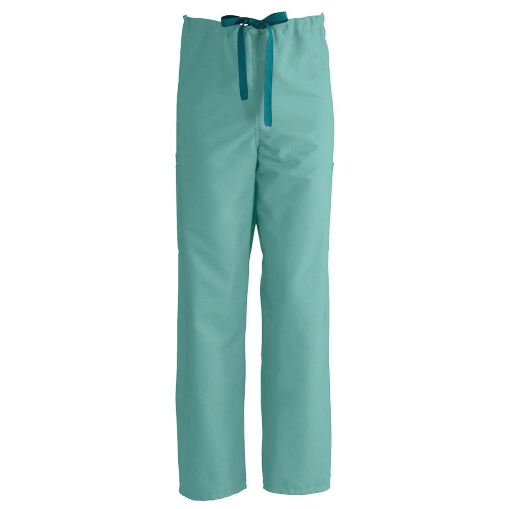 MEDLINE INDUSTRIES, INC. 950JSSXXL-CM Medline ComfortEase Unisex Regular Non-Reversible Drawstring Cargo Scrub Pants, 2X, Seaspray