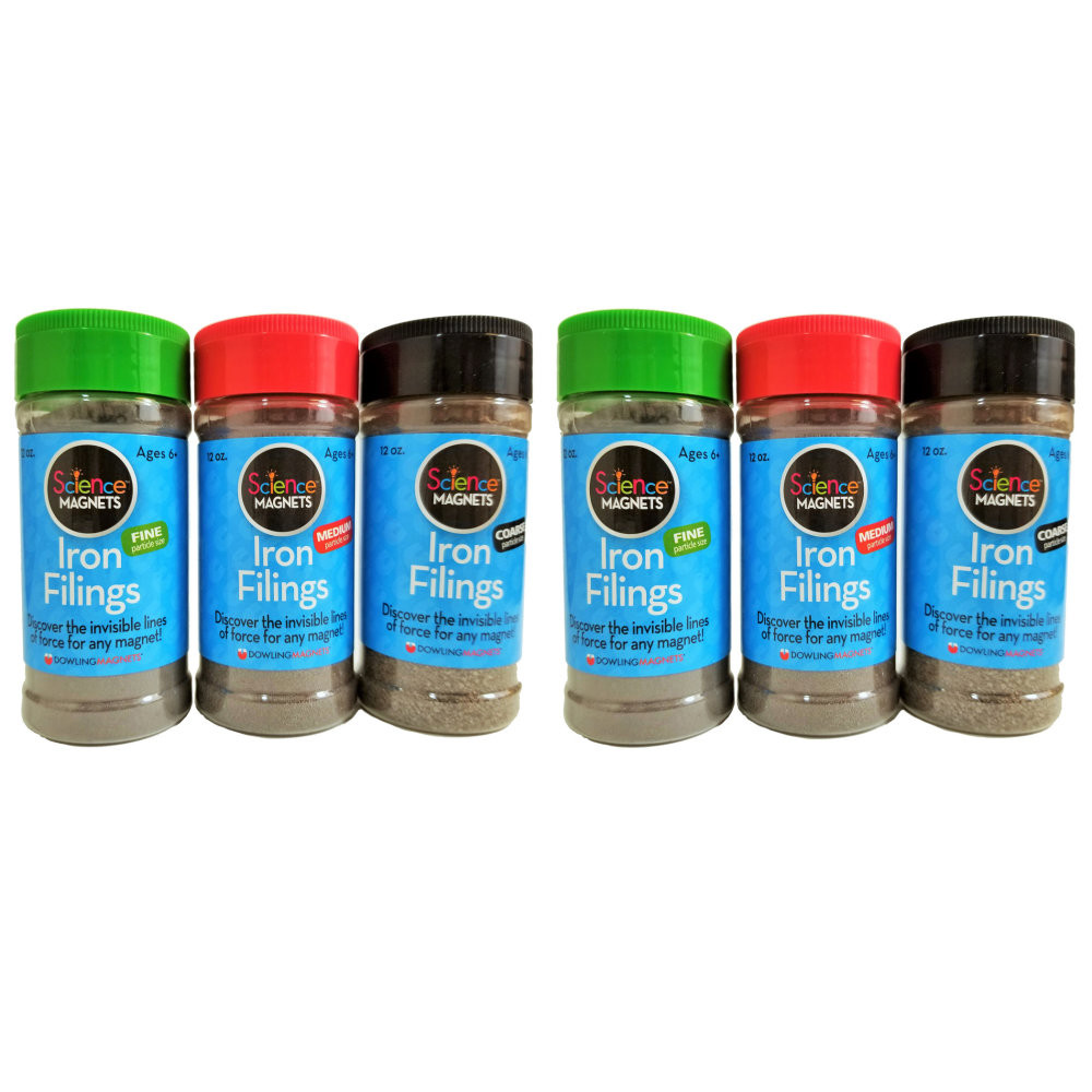 EDUCATORS RESOURCE DO-731050-2 Dowling Magnets Two Iron Filings Variety Packs, 6 Jars Total
