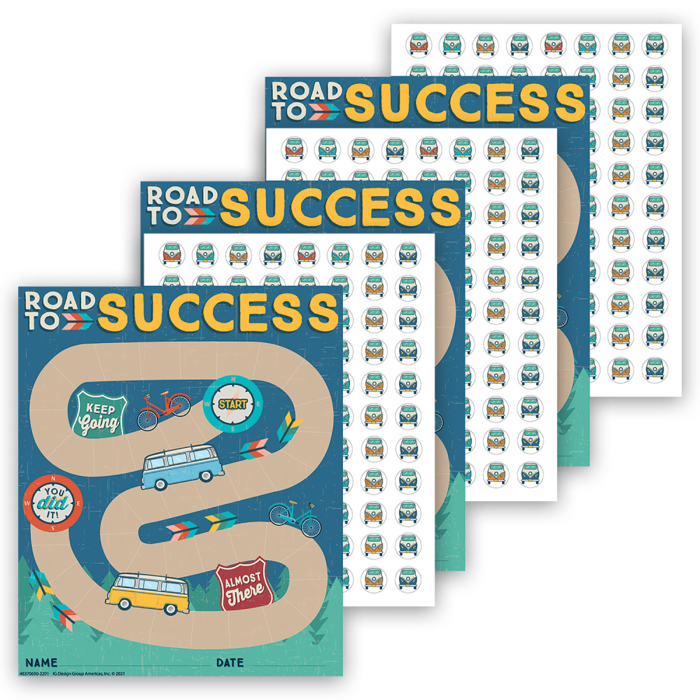 EDUCATORS RESOURCE EU-837065-3 Eureka Mini Reward Charts With Stickers, Adventurer, 36 Per Pack, Set Of 3 Packs