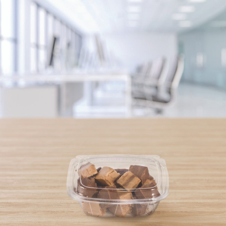 DART CH8DED ClearPac SafeSeal Tamper-Resistant/Evident Containers, Domed Lid, 8 oz, Clear, Plastic, 100/Bag, 2 Bags/Carton