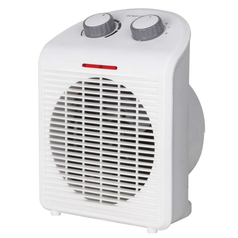 WORLD MARKETING OF AMERICA INC EFH1518 Comfort Glow 1500W Electric Fan Heater With Thermostat, 7-5/8in x 9-15/16in, White