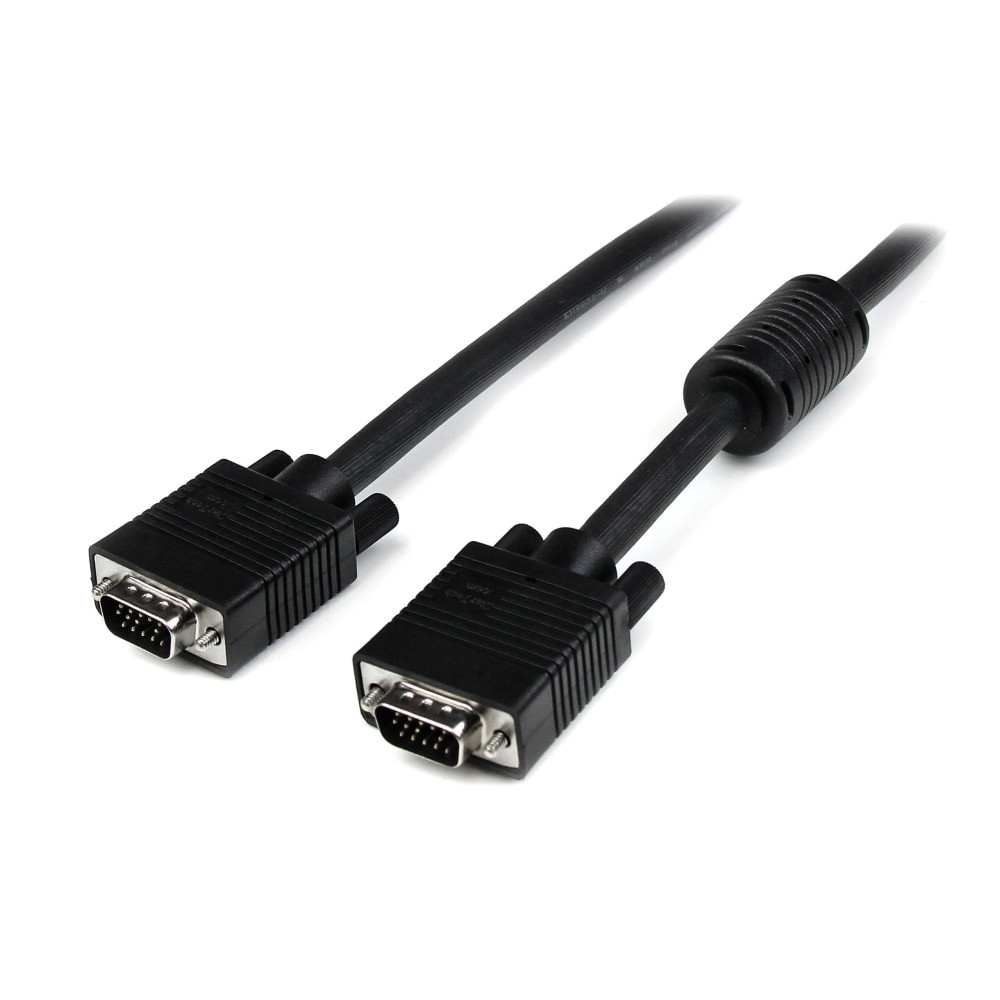 Durably constructed cable, with high quality HD15 connectors  Impedance matched at 75 Ohms for full brightness and vibrant picture color from your VGA monitor  High quality VGA connectors with molded PVC strain relief  Triple-coaxial + twisted-pair wire for crystal clear display