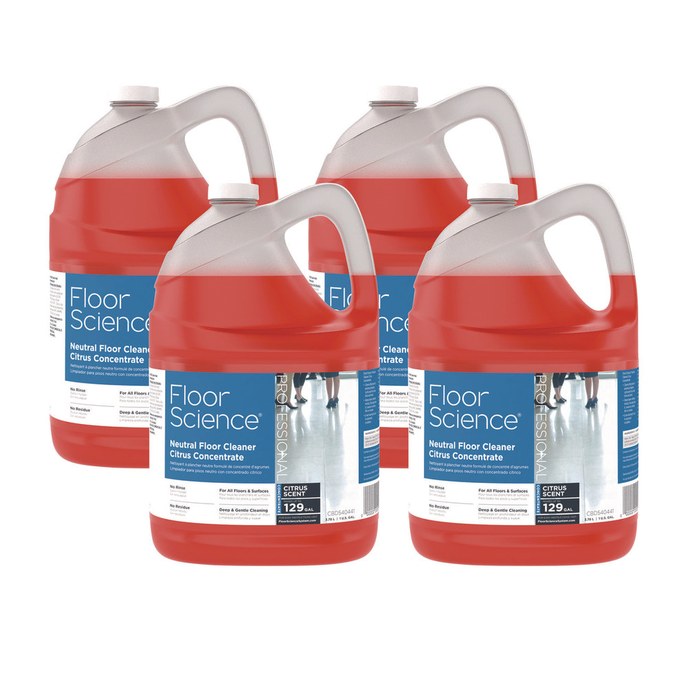 DIVERSEY CBD540441  Floor Science Neutral Floor Cleaner Concentrate, Citrus Scent, 1 gal, 4/Carton