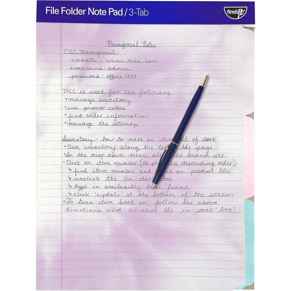 IDEASTREAM CONSUMER PRODUCTS FT07666 IdeaStream Find It File Folder Notepad, Letter Size, Tie-Dye, Pack Of 12 Folders