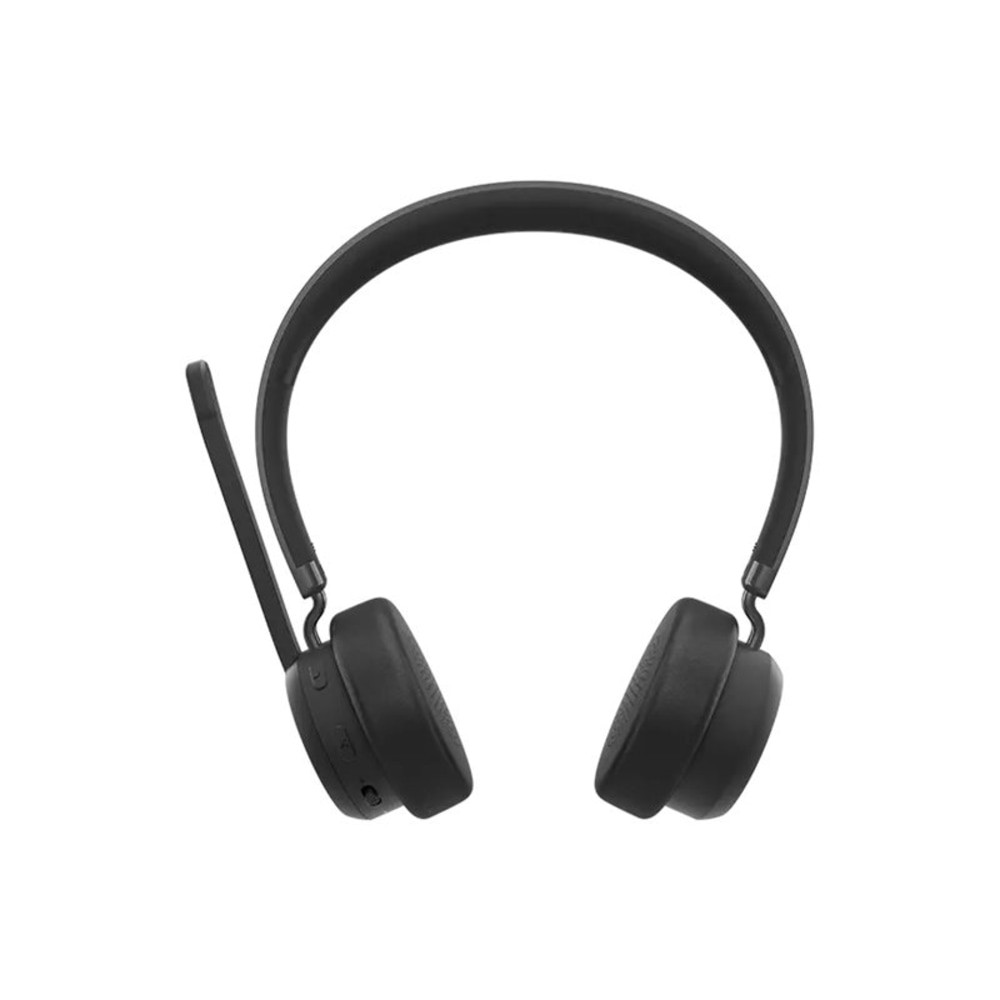 LENOVO, INC. 4XD1Q30302 Lenovo Wireless Stereo Headset - Stereo - Wireless - Bluetooth - 98.4 ft - 32 Ohm - 20 Hz to 20 kHz - On-ear, Over-the-head - Binaural - Circumaural - 4.27 ft Cable - Noise Canceling - Black