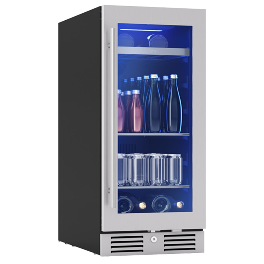 ZEPHYR CORPORATION PRB15C01CG Zephyr Presrv 3.4 Cu. Ft. Single Zone Beverage Cooler Refrigerator, Silver
