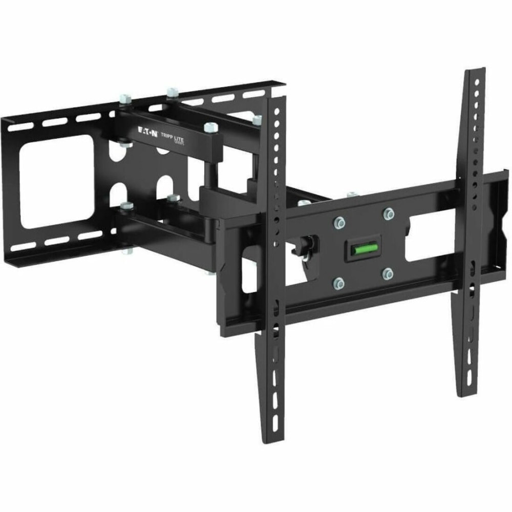 Durable construction. Crafted from steel with a powder-coated finish, this wall-mountable bracket is designed to support flat panels weighing up to 50 kg, ensuring a secure and stable display of your TV.  Versatile positioning. With both swivel and tilt adjustments, this mount allows for a -15 deg. to 15 deg. tilt and a 120 deg. swivel, enabling optimal viewing angles and reducing glare for a better viewing experience.  Easy installation. The inclusion of a water level integrated device and a comprehensive package of screws, spacers, washers, and concrete anchors simplifies the installation process, making it straightforward to mount your TV on the wall.