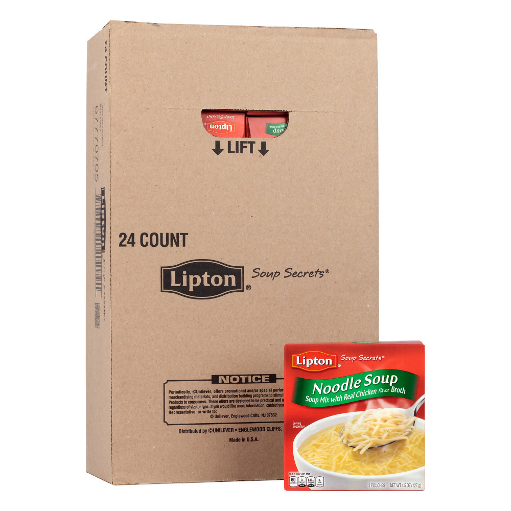 LIPTON 10041000003247  Savoury Noodle Soup, 4.5 Oz, Pack Of 24 Soup Mixes