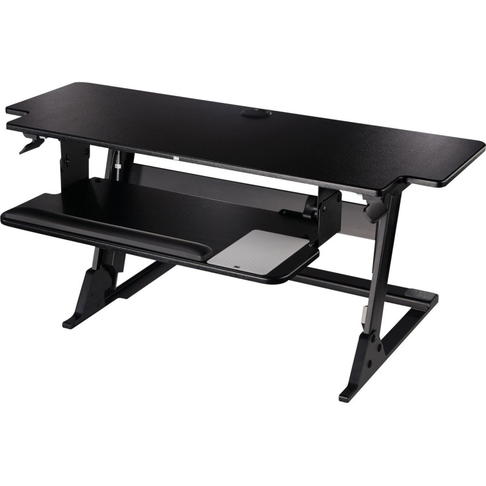 3M CO SD70B 3M Precision Standing Desk - Up to 24in Screen Support - 45 lb Load Capacity - 6.20in Height x 42in Width x 23.20in Depth - Medium Density Fiberboard (MDF) - Black